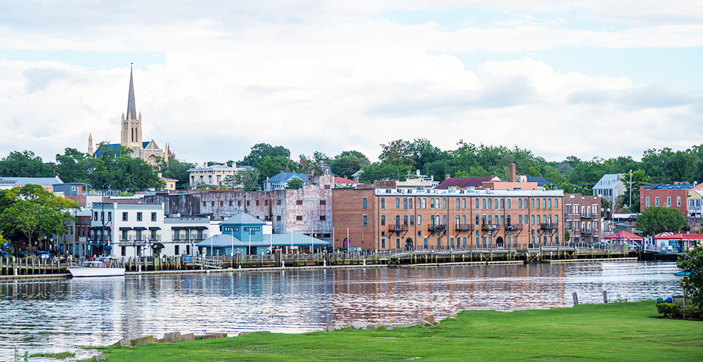 A view of the Wilmington, NC riverfront